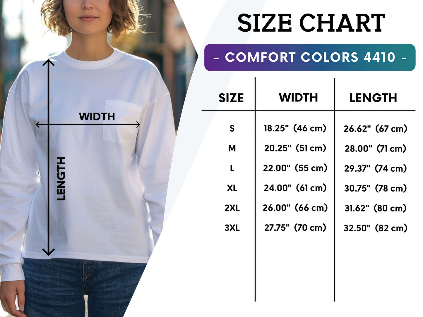 Comfort Colors Mama Pocket Long Sleeve Shirt (Cute)