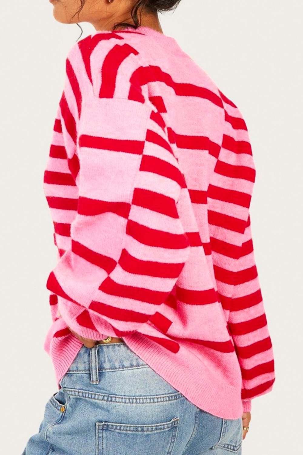 Nora Striped Sweetheart Sweater