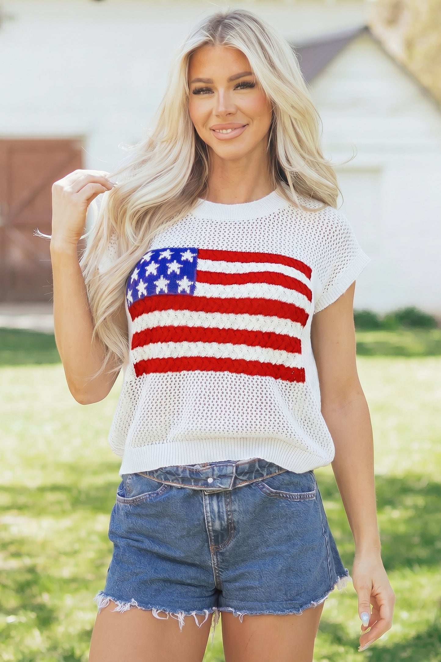 From Sea to Shining Sea Knit Top