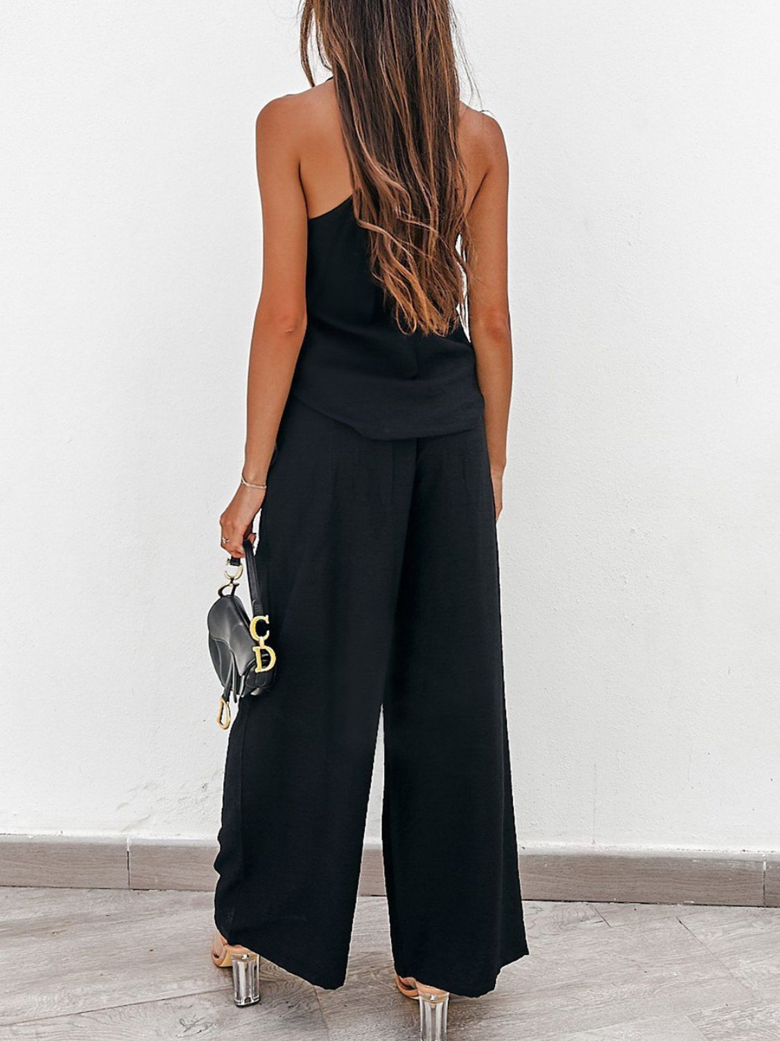 Connect The Dots Cami and Wide Leg Pants Set