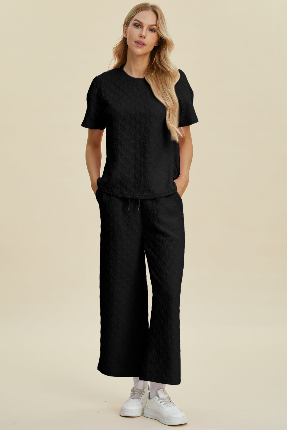 Double Take Melanie Short Sleeve Top and Pants Set