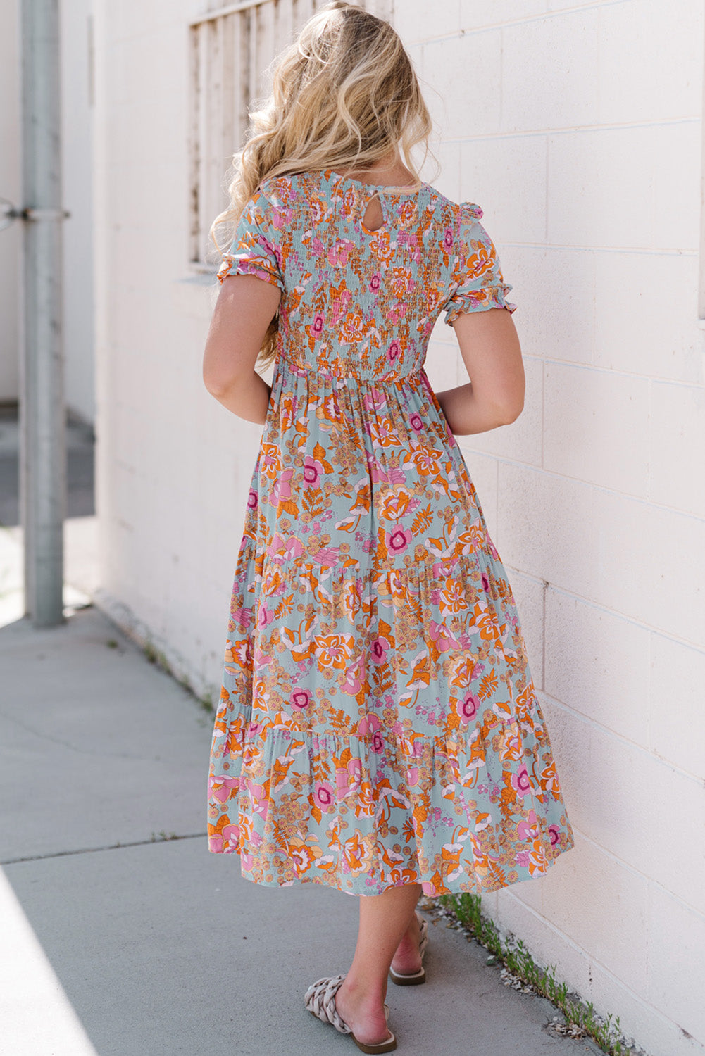 Lacey Floral Midi Dress