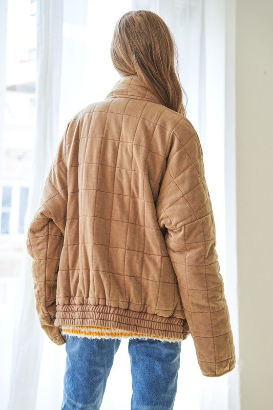 Shenanigans Washed Soft Comfy Quilted Jacket