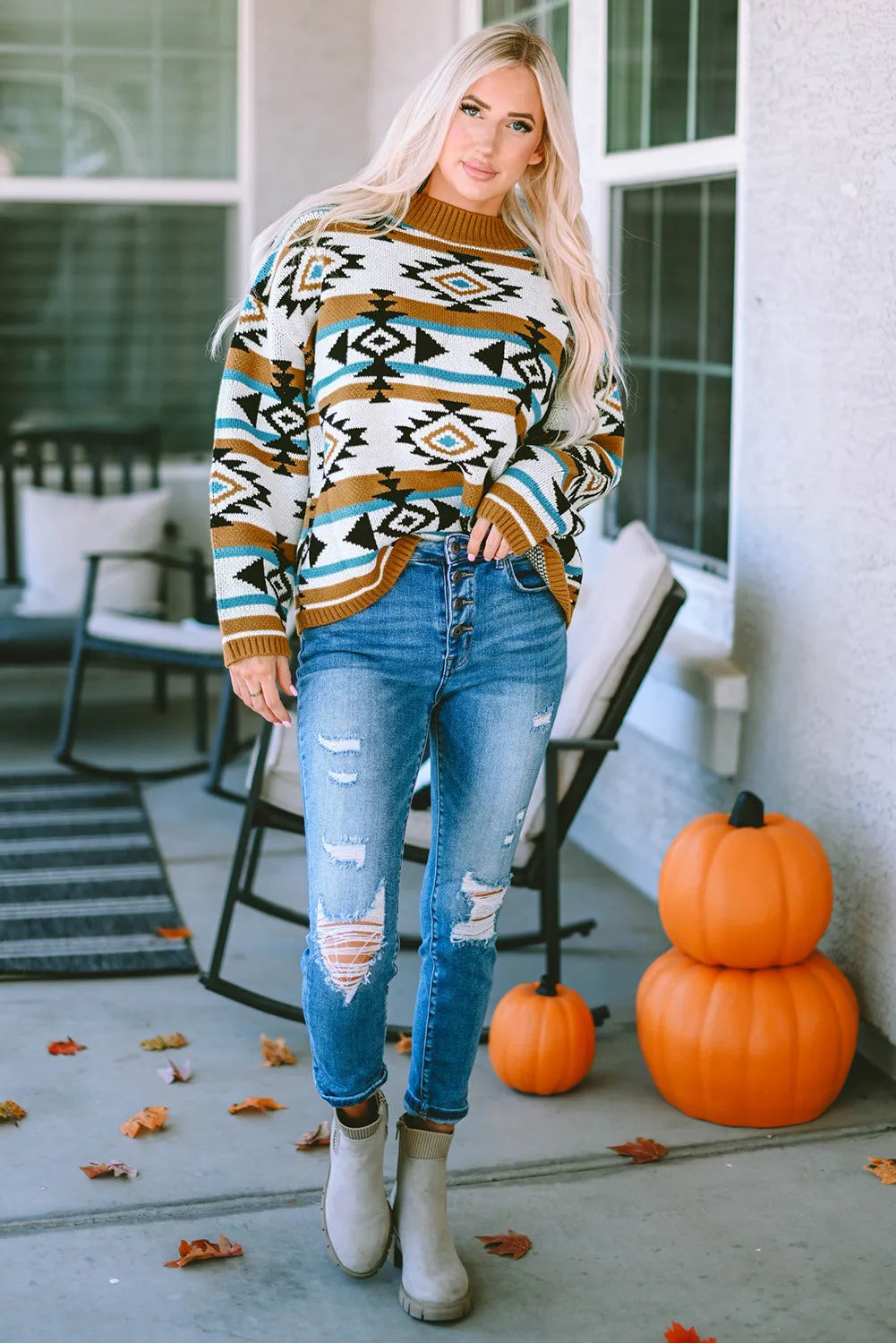 Aztec Daisy Sweater