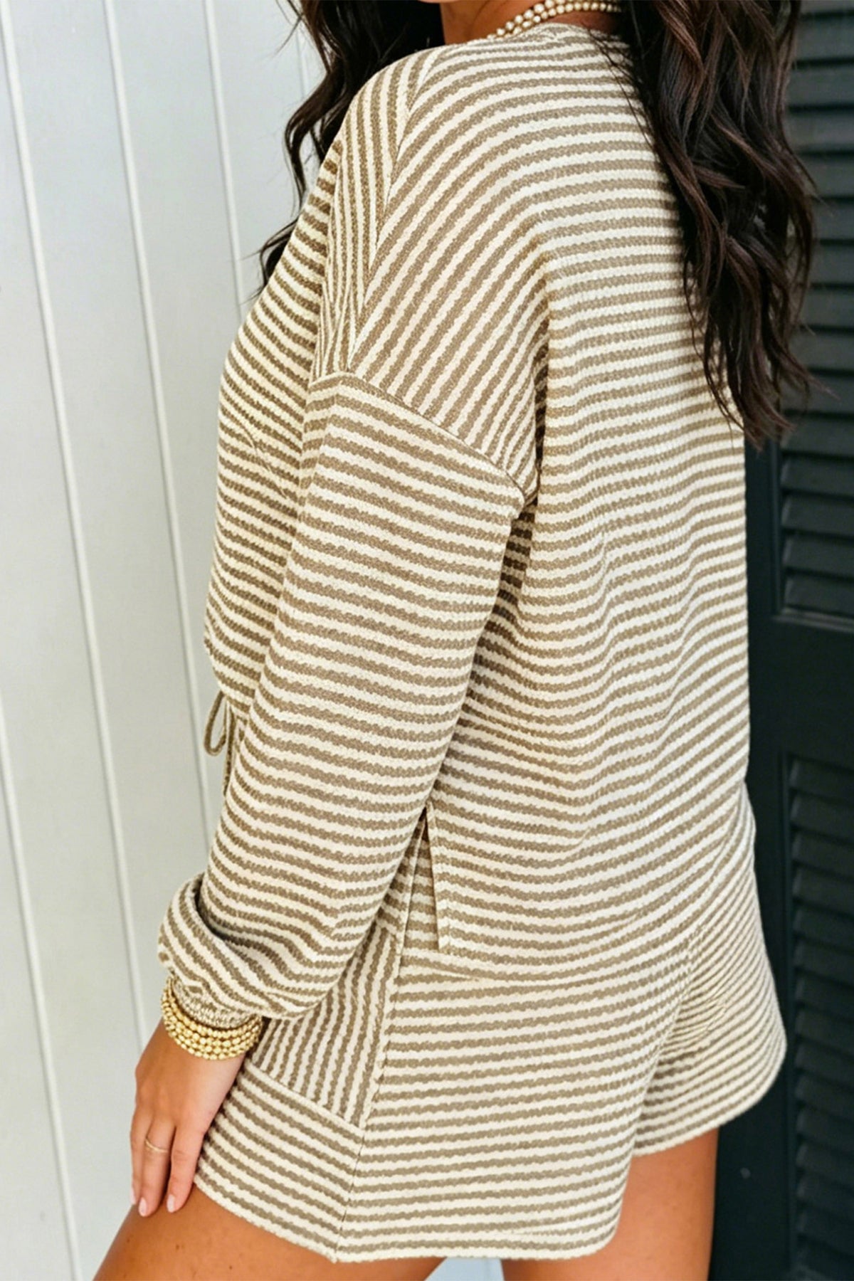 Lucky Enough Striped Shorts Set