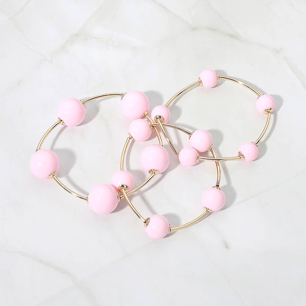 Roller Skates Beaded Stretch Stackable Layered Bracelets