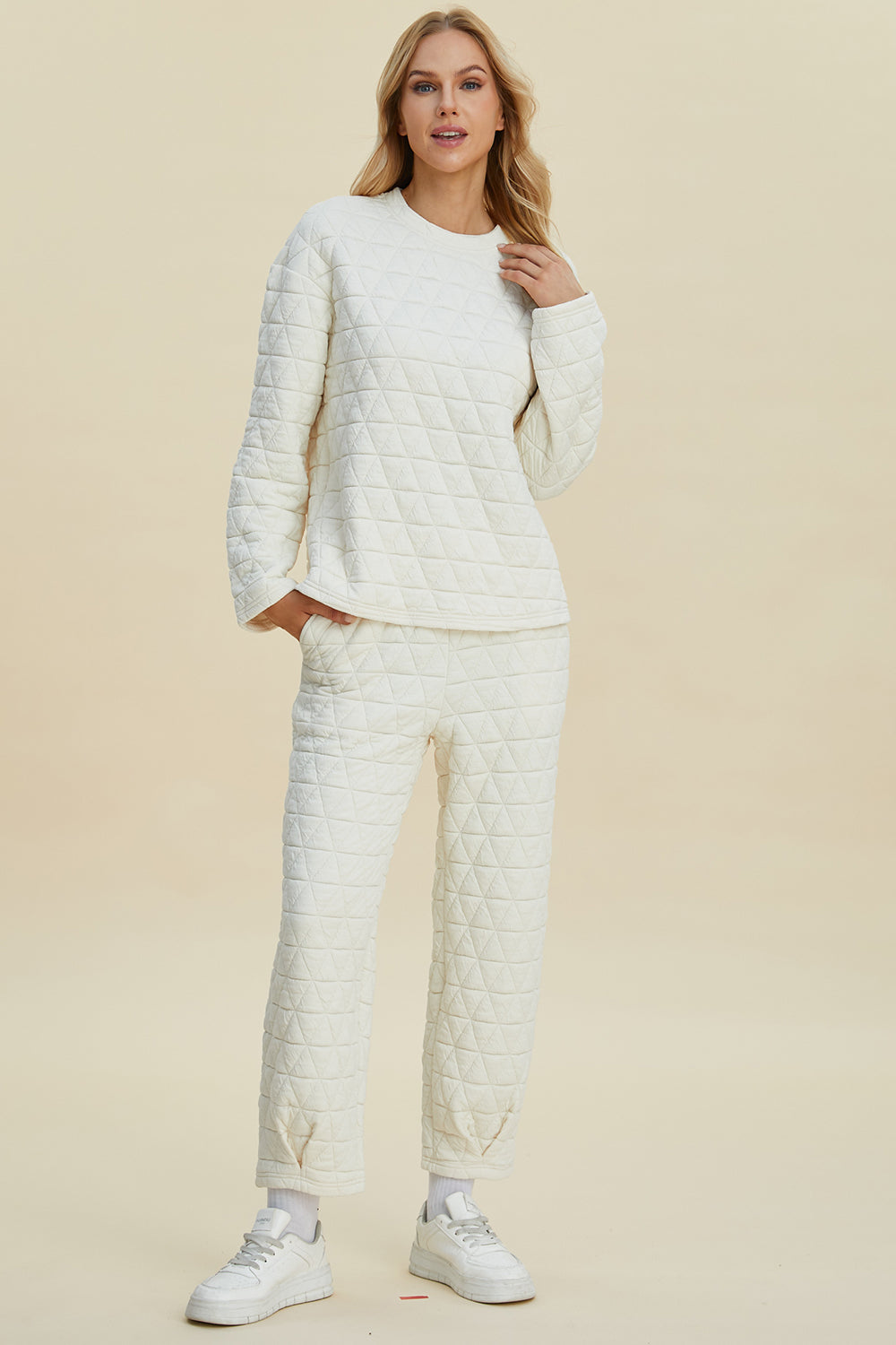 Double Take Quilted Dream Pants Set