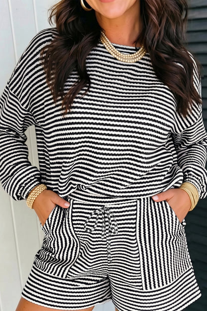 Lucky Enough Striped Shorts Set