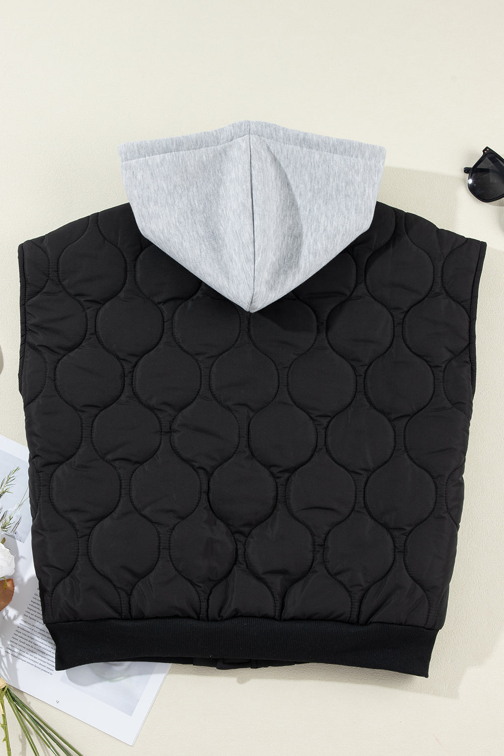 Marcie Hooded Quilted Vest Coat