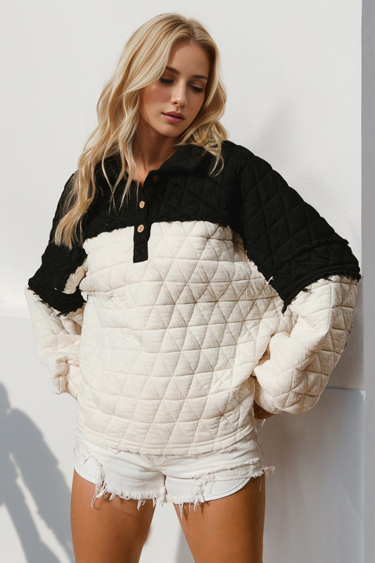 Next Day Double Take Quilted Pullover