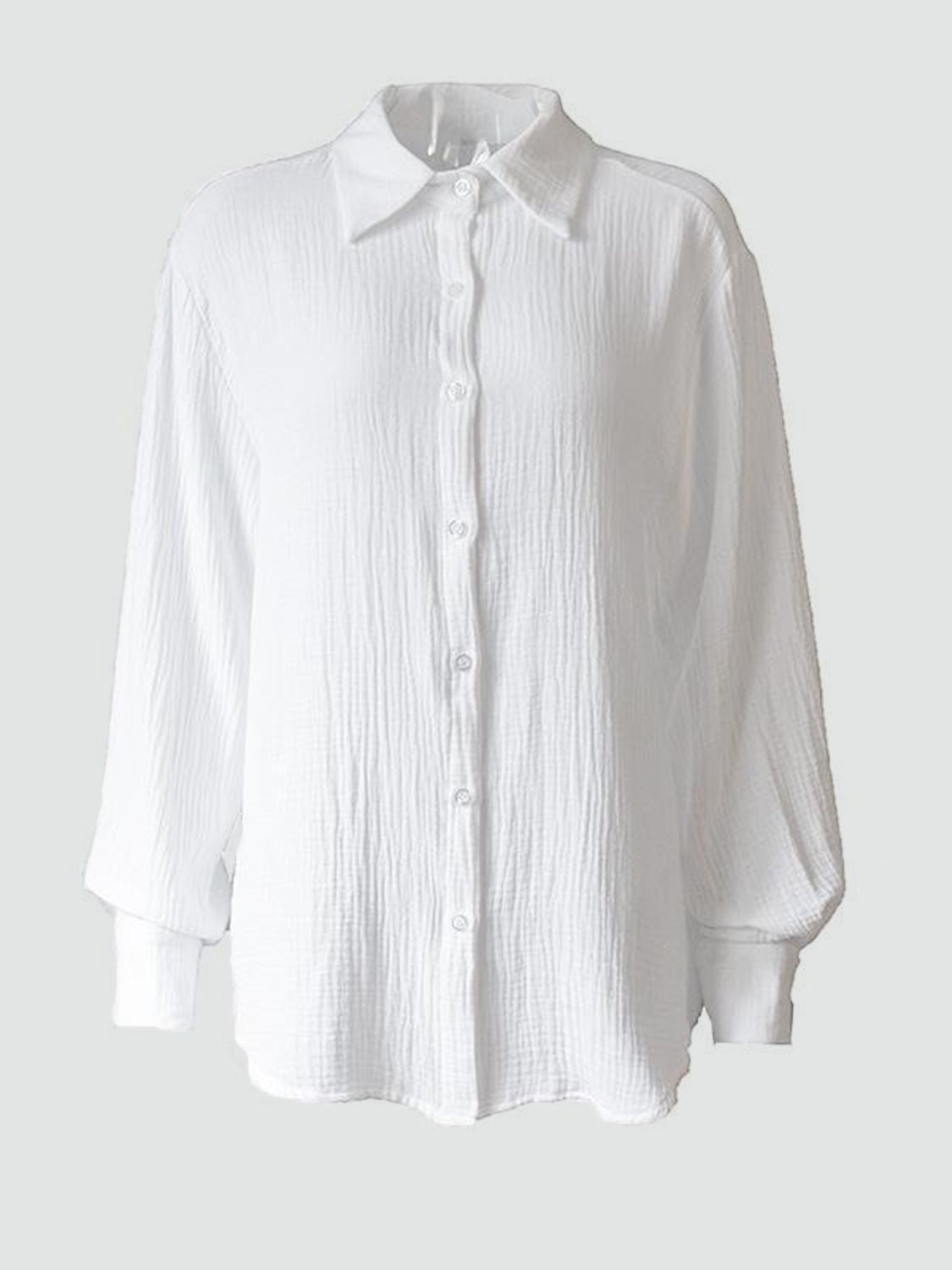 Savannah Textured Cotton Long Sleeve Shirt