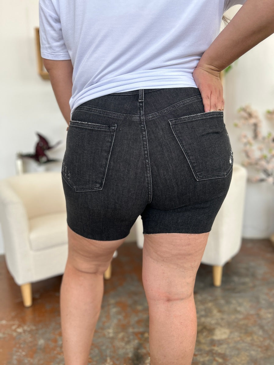 Judy Blue Full Size High Waist Tummy Control Denim Shorts