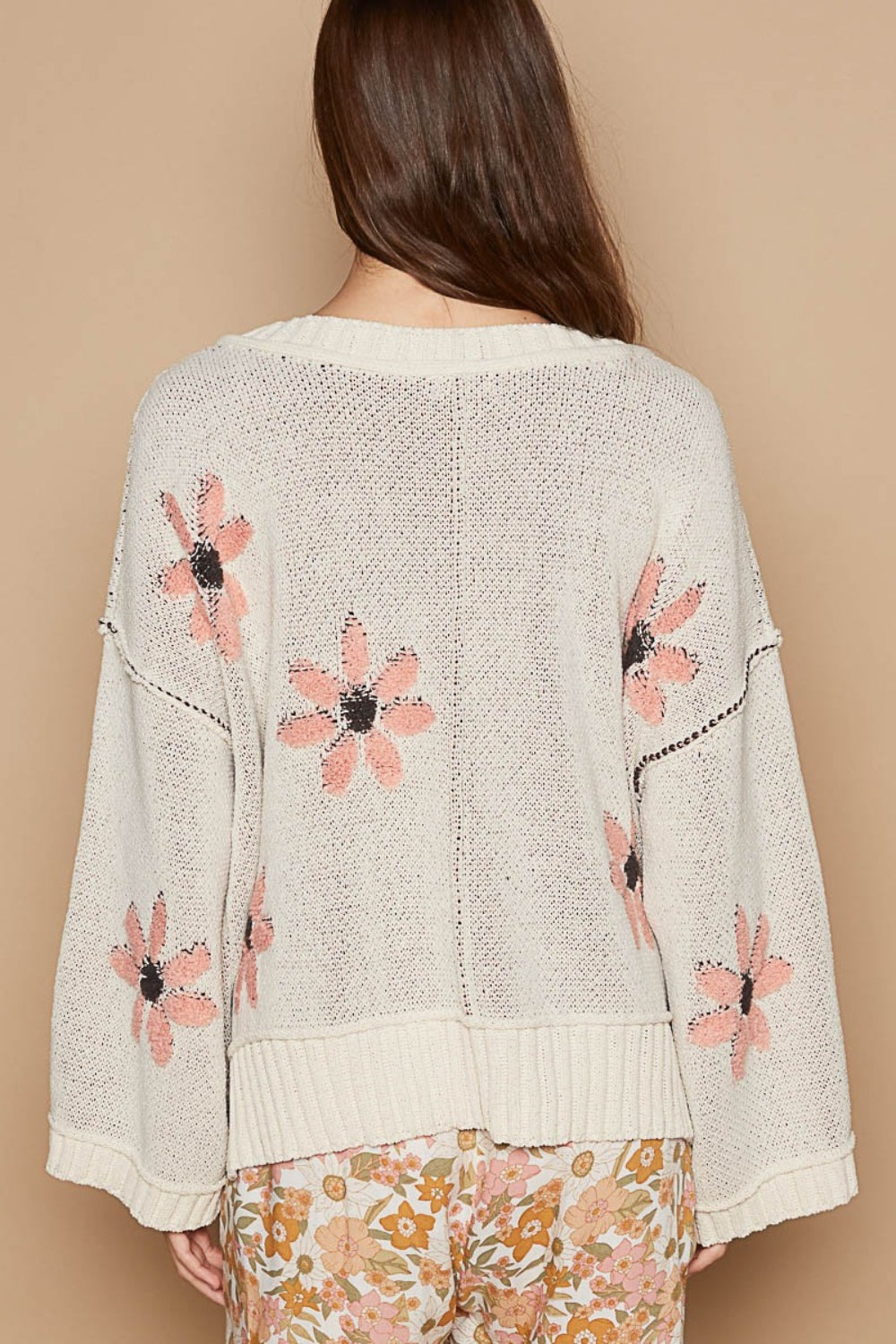 POL Floral Chenille Sweater