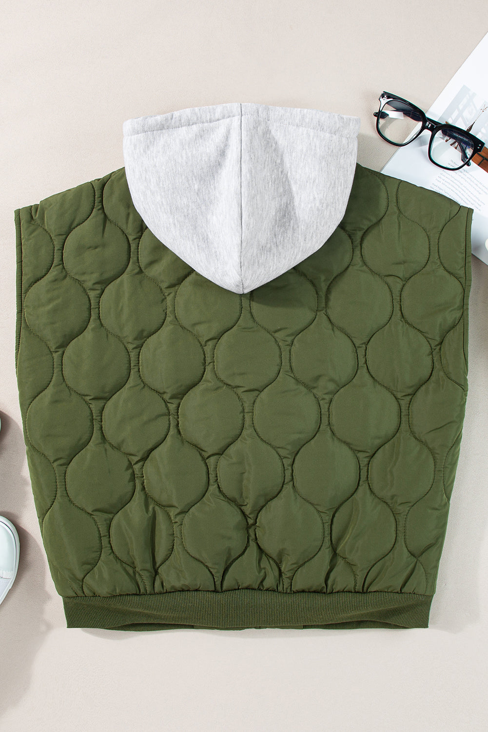 Marcie Hooded Quilted Vest Coat