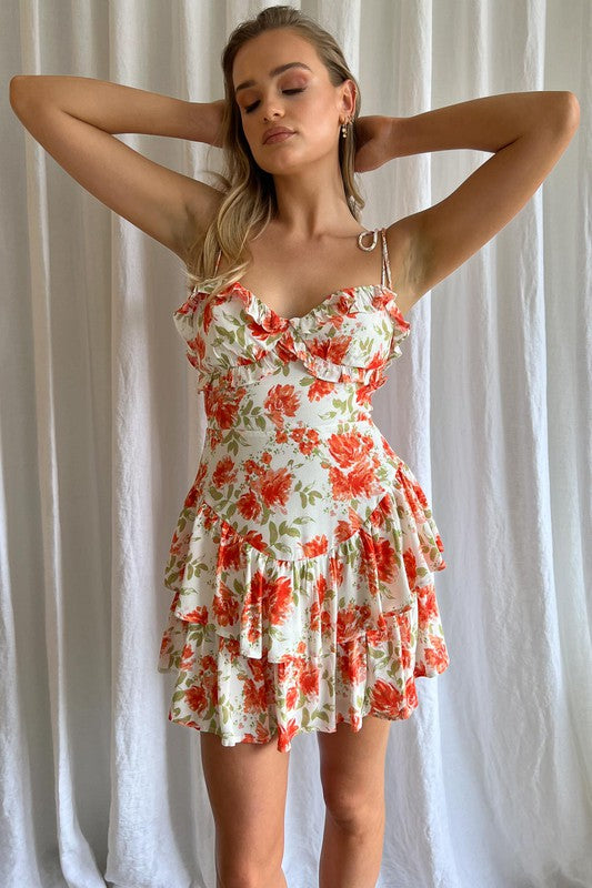 Hand Me Roses Tiered Ruffle Dress