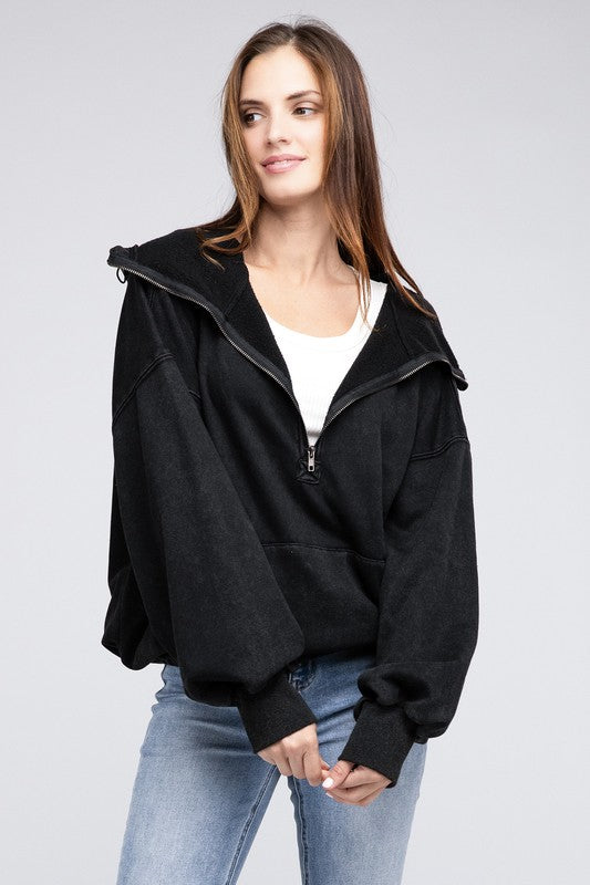 Bibi Stitch Detailed Elastic Hem Hoodie