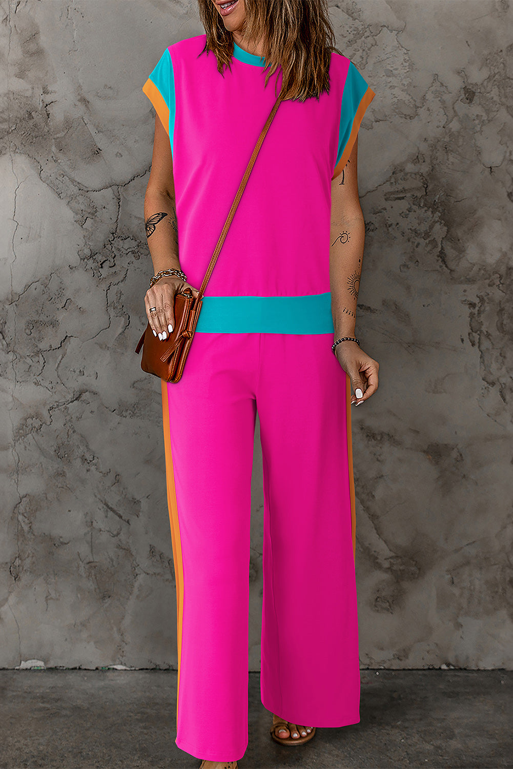 Miranda Color Block Pants Set