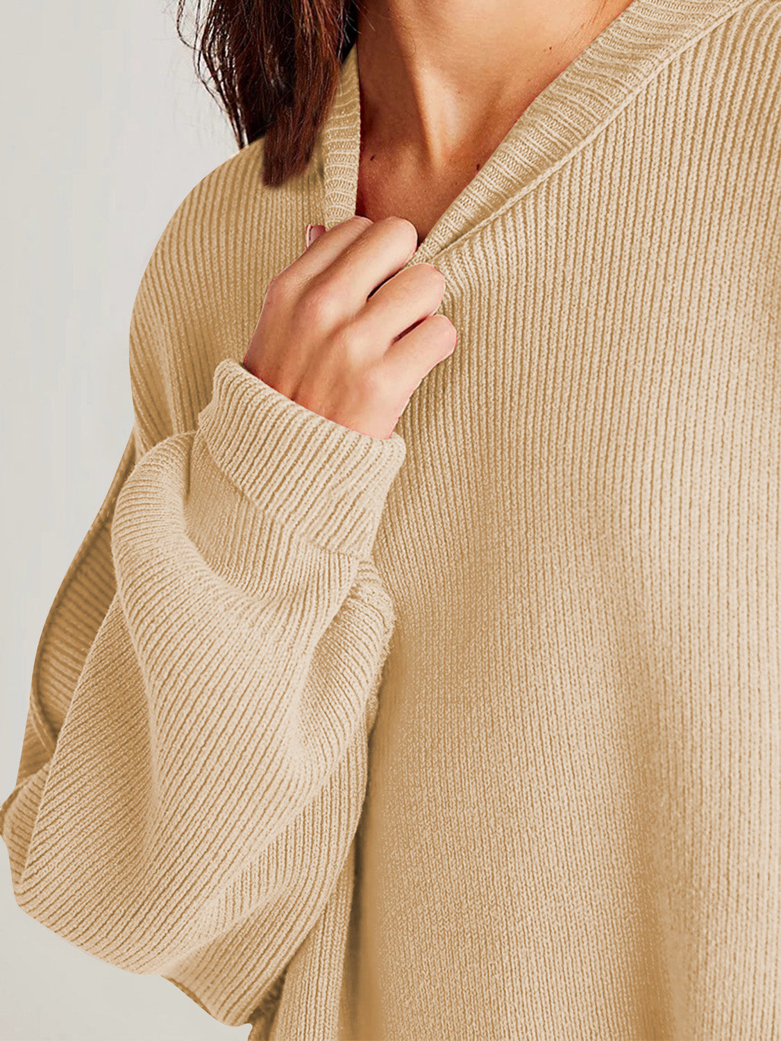 Mandy Side Slit Sweater  Oversized Pullover Sweater