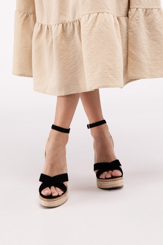 Basset Ankle Wrap Platform Sandals