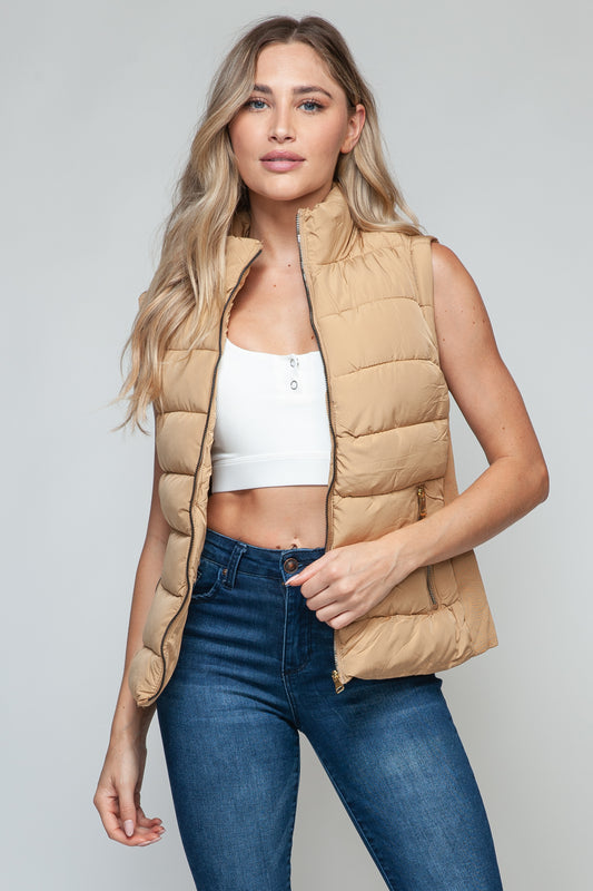 Snobbish Zip Up Vest with Pockets