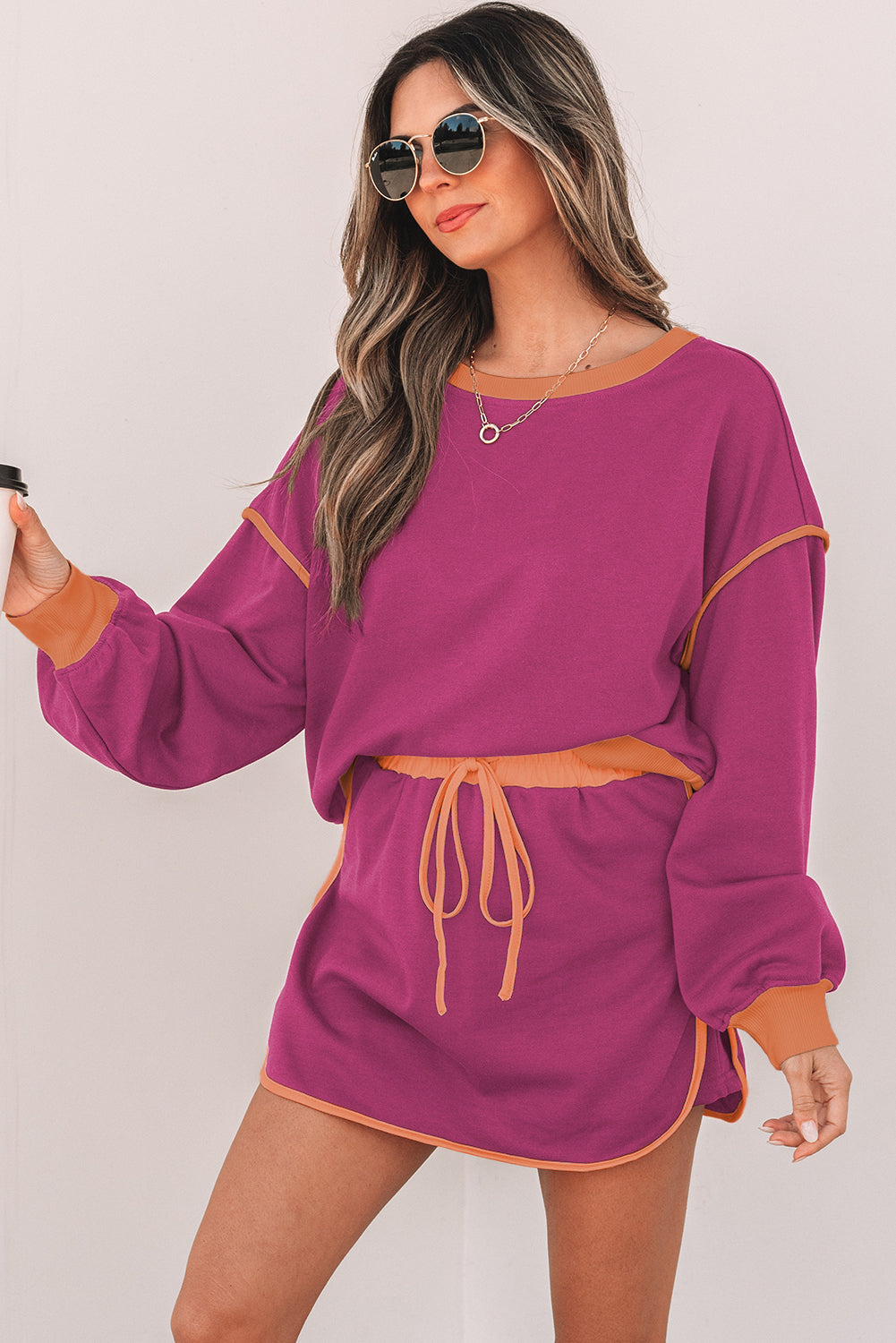 Saturday Mornings Skort Set-  Rose Pink