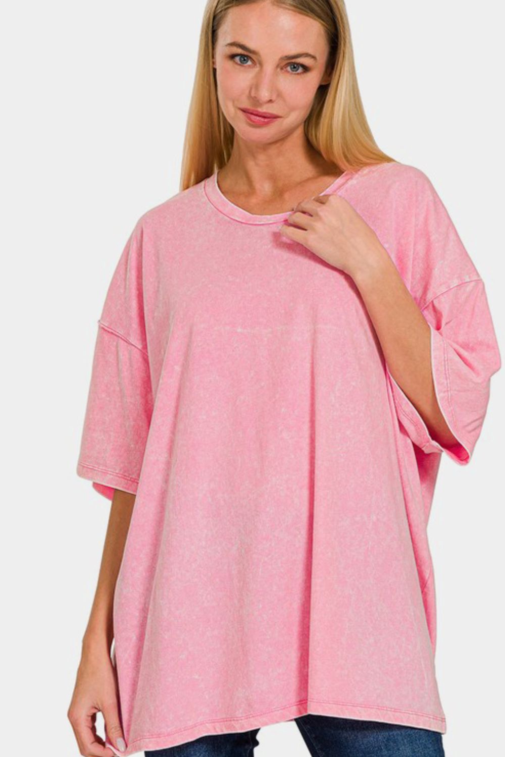 Zenana Pink Oversized T-Shirt