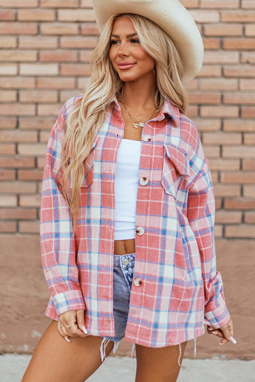 Joey Plaid Button Up Shacket