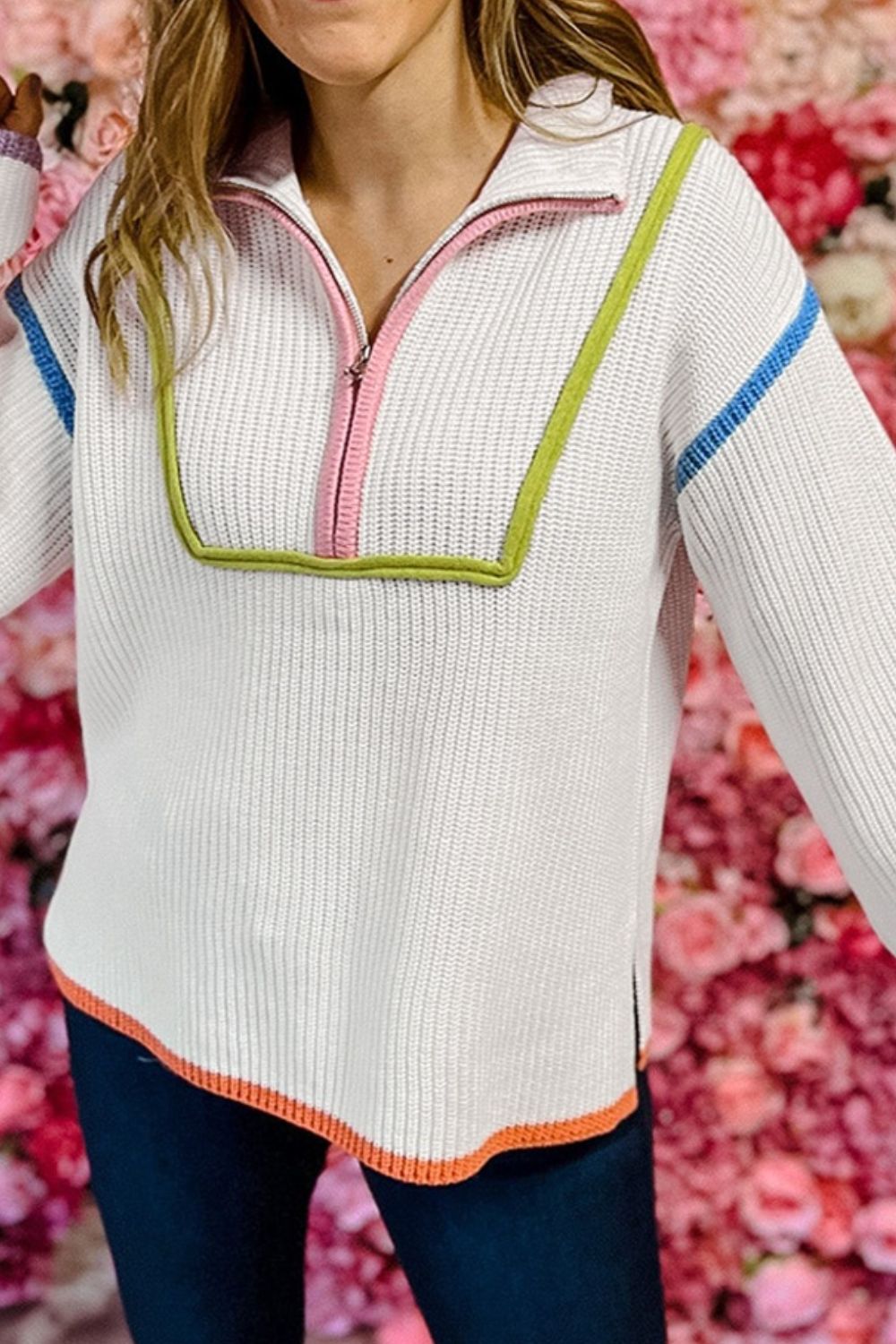 Marley Half Zip Knit Top