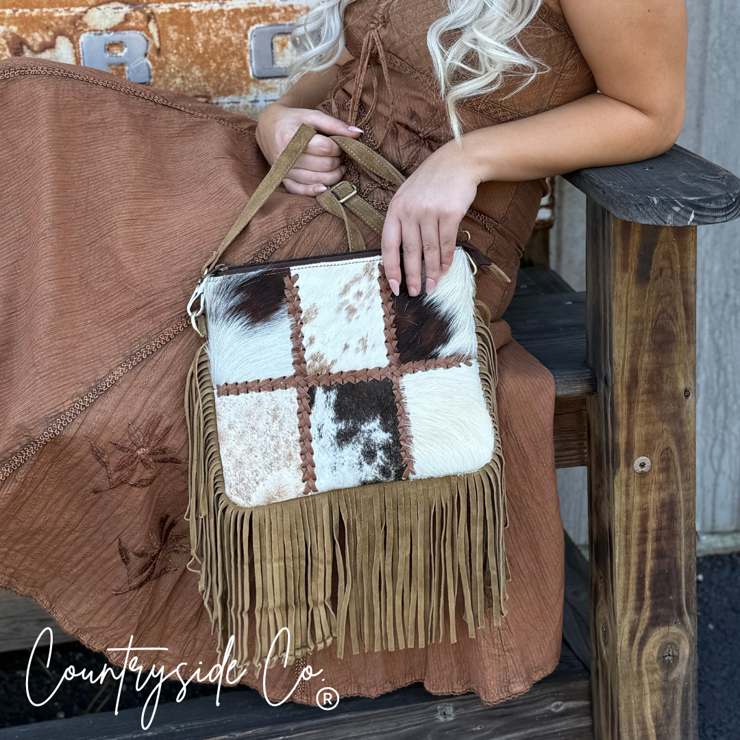 Chesney Cowhide Western Purse