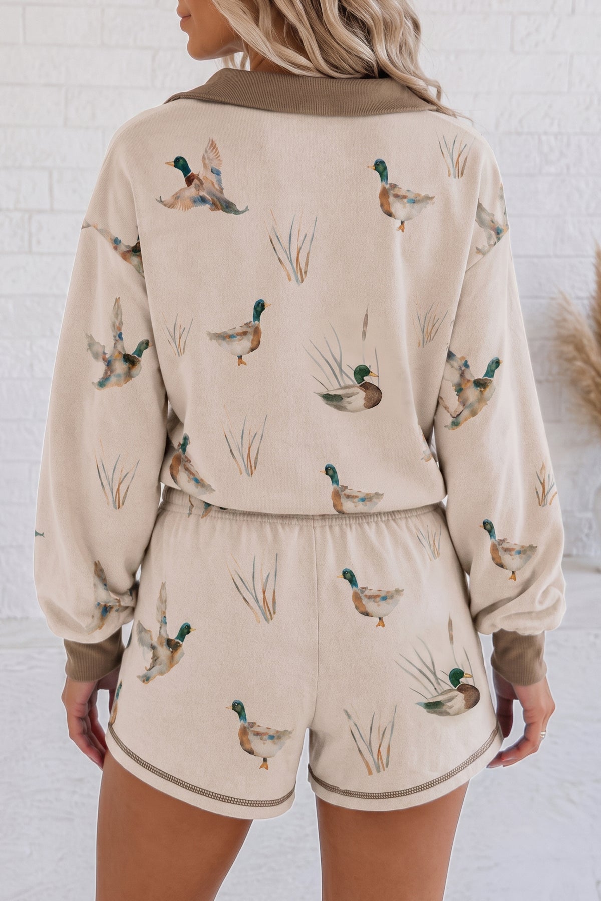 Mallards All Day Zip Pullover and Shorts Set