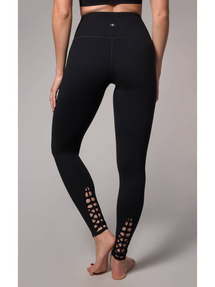 Comfytek High Waist Leggings in Black, side