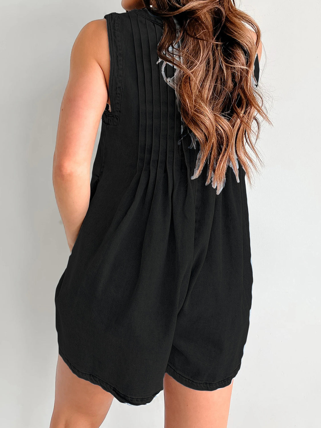 Riley Front Tie Romper with Pockets