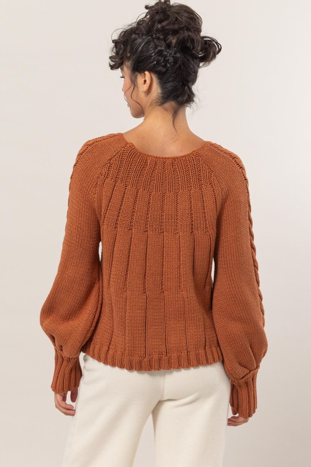 HYFVE Cable-Knit Raglan Sleeve Sweater