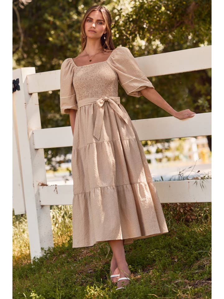 Specially You Textured Midi Dress