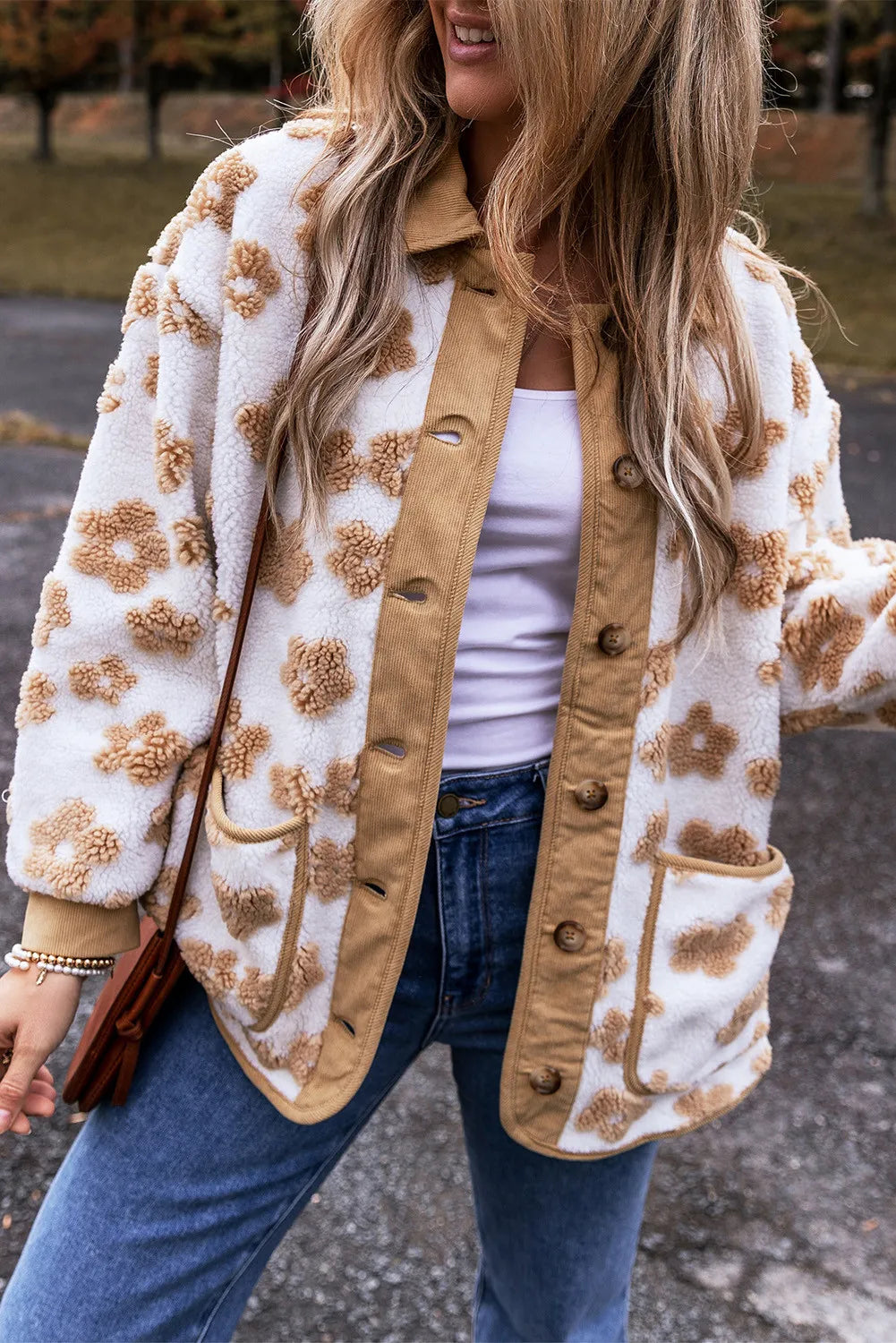 Flower Power Button Up Jacket