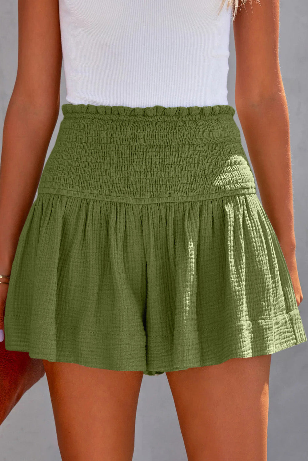 Acting In Love Smocked Waistband Shorts