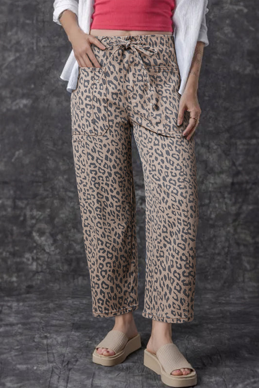 Penelope Leopard Wide Leg Pants