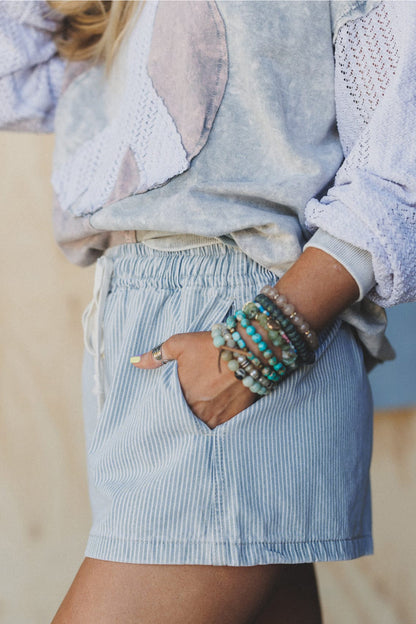 Sitting On The Dock Denim Shorts