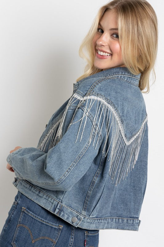 Riley Crop Denim Jacket