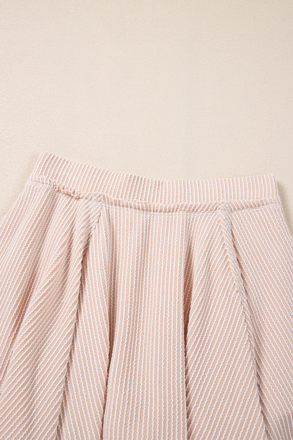 Corded Top and Ruffle Mini Skirt Set