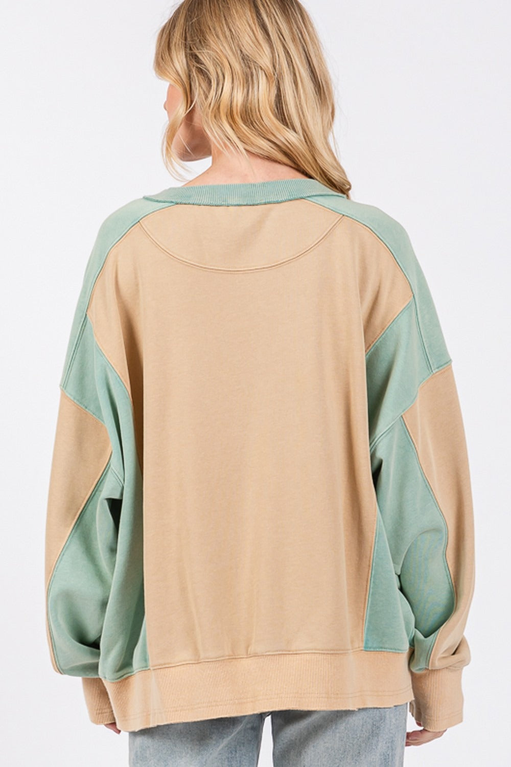 SAGE + FIG Color Block Pullover