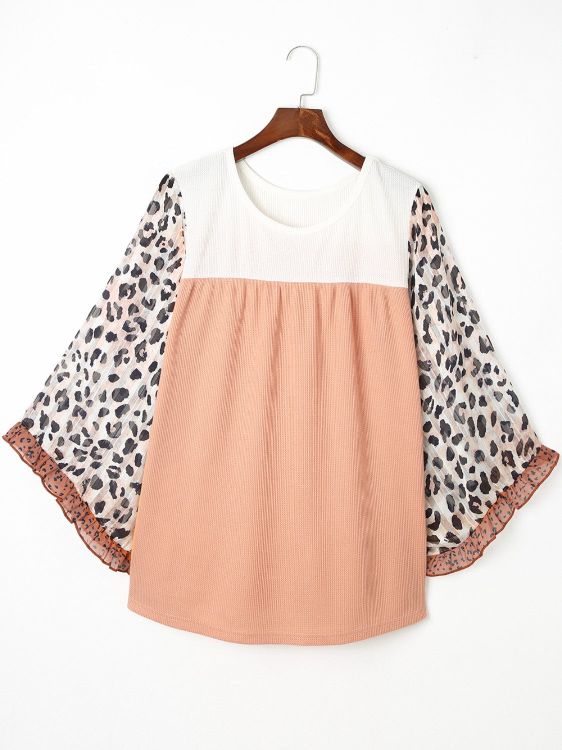 Leopard & Lace Ruffle Top