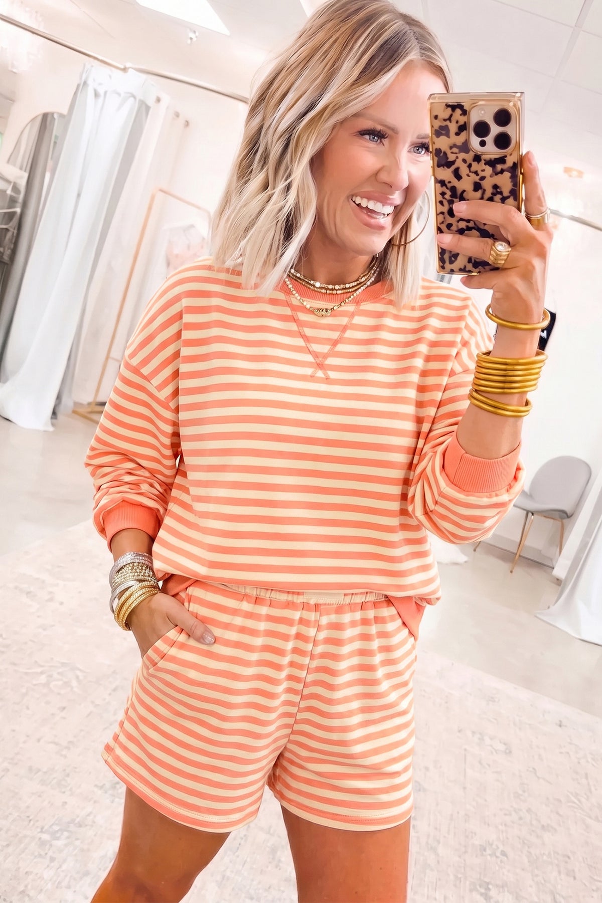 2026 Striped Shorts Set