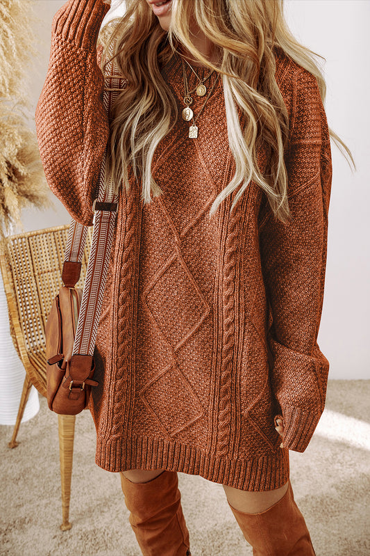 Kali Cable Knit Sweater Dress