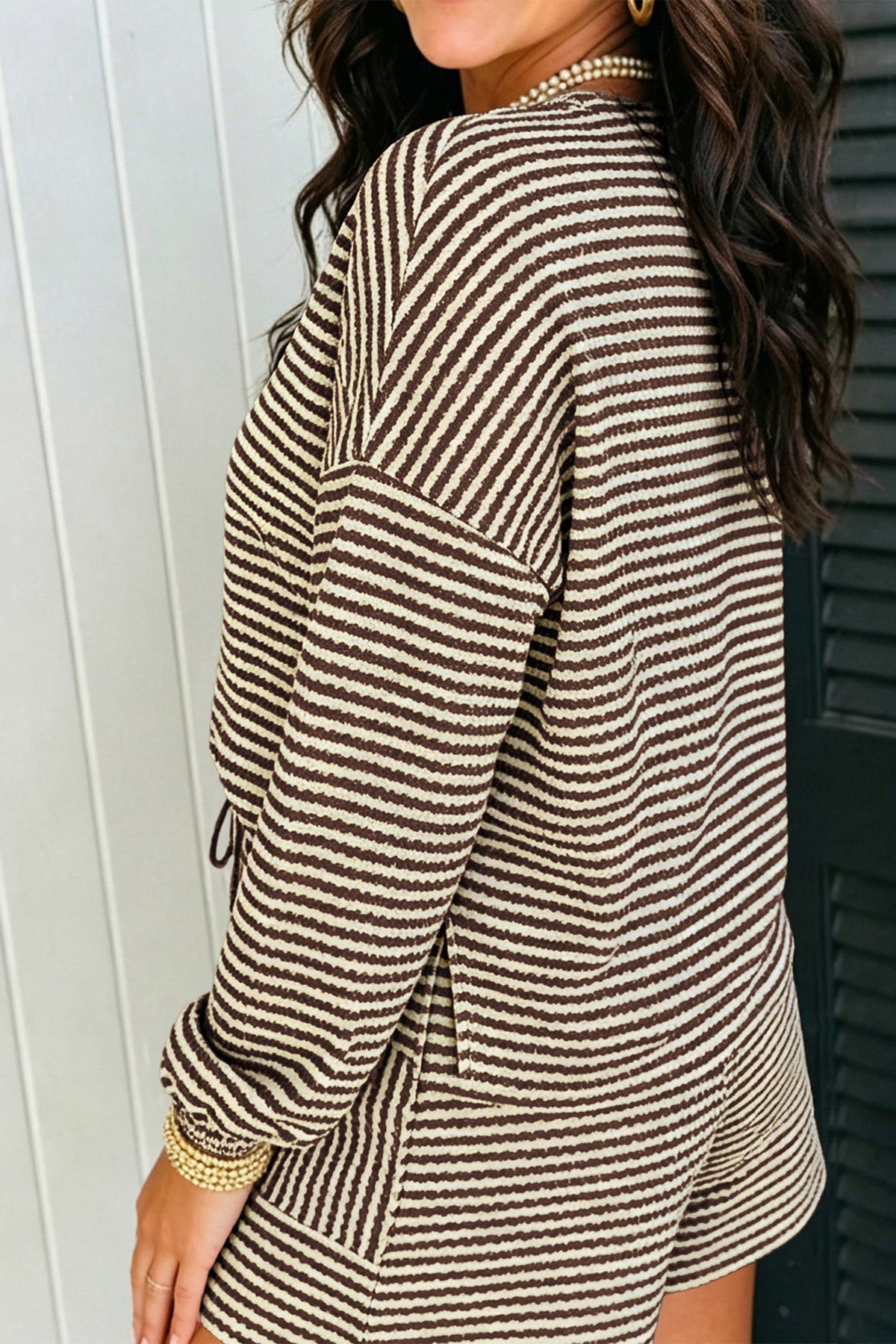 Lucky Enough Striped Shorts Set