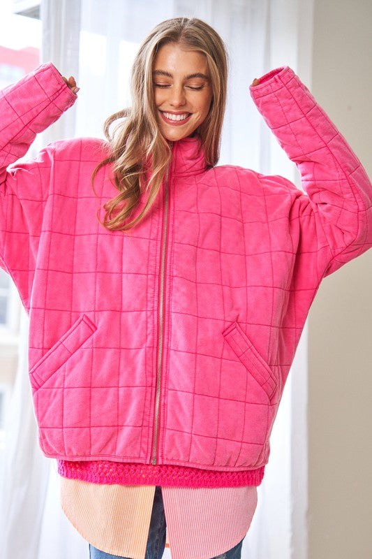 Shenanigans Washed Soft Comfy Quilted Jacket