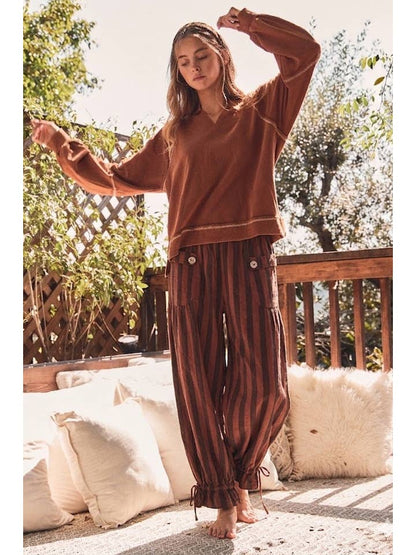 Striped Wide Leg Pants