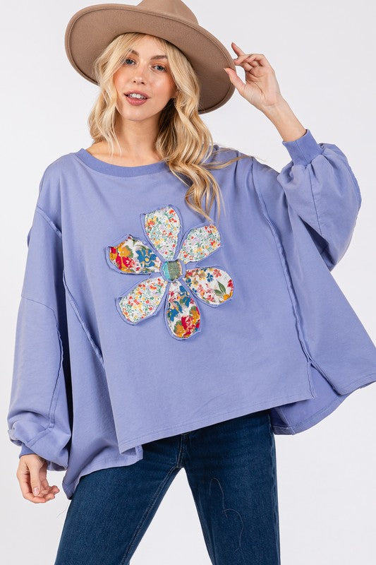 SAGE + FIG Flower Patch Oversized Top