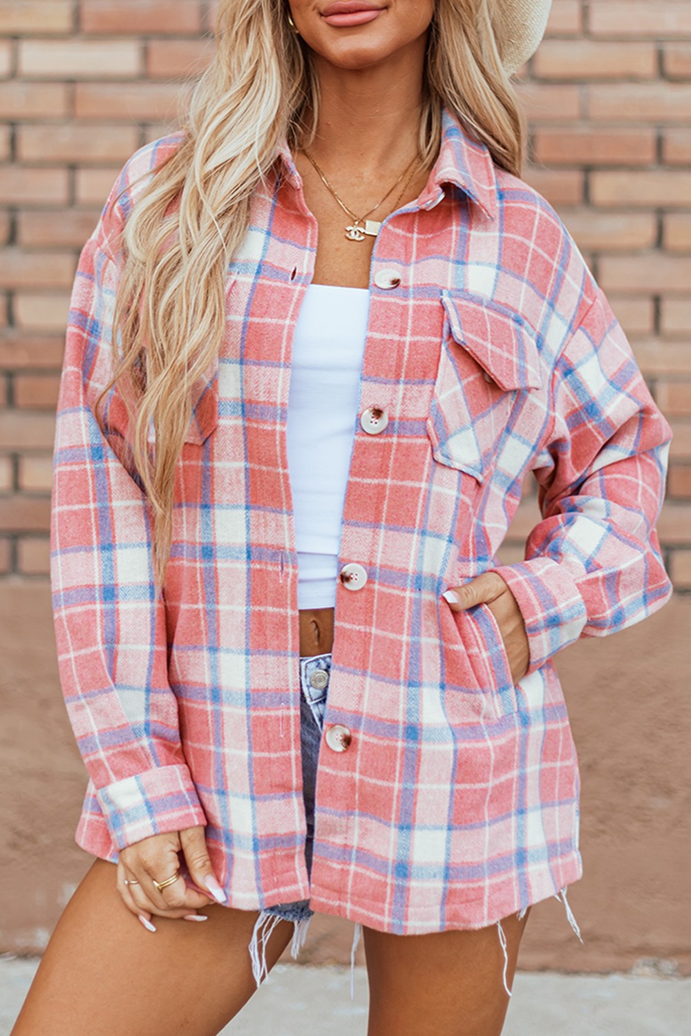 Joey Plaid Button Up Shacket