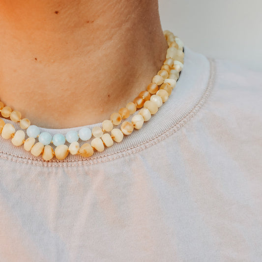 Raw Butterscotch Baltic Amber || Necklace